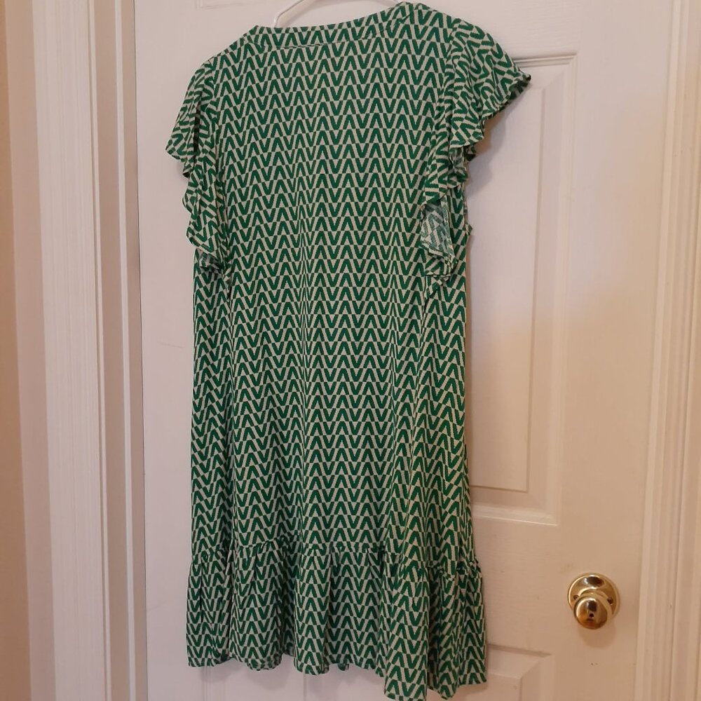 Jodifl V-Neck Half Button Down Flutter Sleeve Dre… - image 5